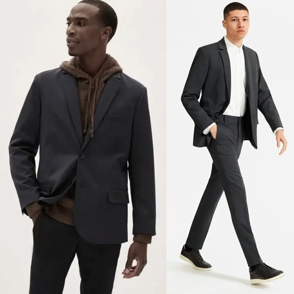 NWT EVERLANE Italian Wool Blazer Suit Jacket‎ Charcoal Men’s 36R